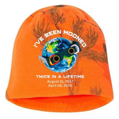 IVe Been Mooned Twice In A Lifetime Total Solar Eclipse Kati - Camo Knit Beanie