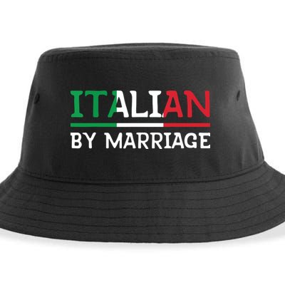 Italian By Marriage Italia Marriage Humor Sustainable Bucket Hat