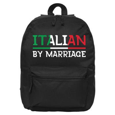 Italian By Marriage Italia Marriage Humor 16 in Basic Backpack