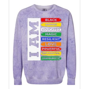 Im Black Man African American Pride Juneteenth Colorblast Crewneck Sweatshirt