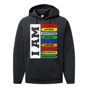 Im Black Man African American Pride Juneteenth Performance Fleece Hoodie