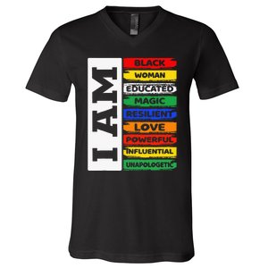 Im Black Man African American Pride Juneteenth V-Neck T-Shirt