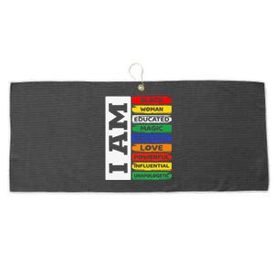 Im Black Man African American Pride Juneteenth Large Microfiber Waffle Golf Towel