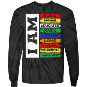 Im Black Man African American Pride Juneteenth Tie-Dye Long Sleeve Shirt