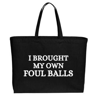 I Brought My Own Foul Balls Cotton Canvas Jumbo Tote