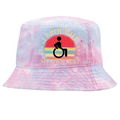 I Brought My Own Seat Funny Disabled Wheelchair User Tie-Dyed Bucket Hat