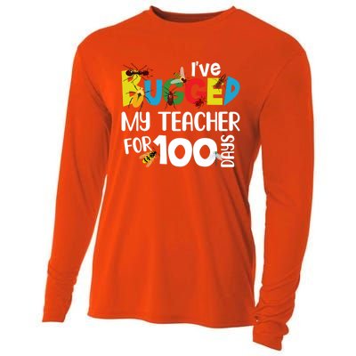 I've Bugged My Teacher For 100 Days Of School Funny Gift Cooling Performance Long Sleeve Crew