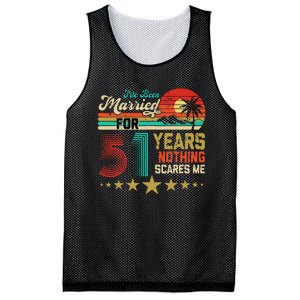 IVe Been Married For 51 Years Nothing Scares Me Mesh Reversible Basketball Jersey Tank