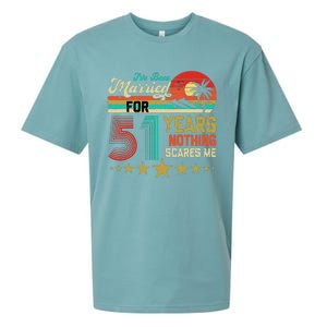 IVe Been Married For 51 Years Nothing Scares Me Sueded Cloud Jersey T-Shirt