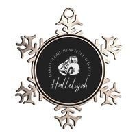 ILl Bring My Hard Fought Heartfelt Hallelujah Metallic Star Ornament