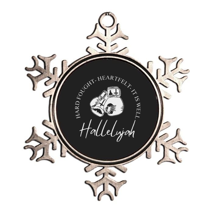 ILl Bring My Hard Fought Heartfelt Hallelujah Metallic Star Ornament