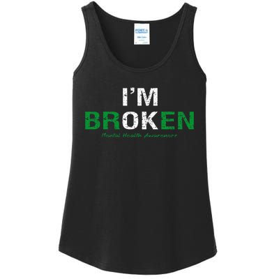 IM Broken Mental Health Awareness Invisible Illness IM Ok Ladies Essential Tank