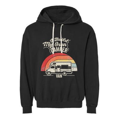 I Build My Own Camper Van Retro Style Garment-Dyed Fleece Hoodie