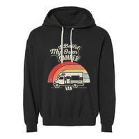 I Build My Own Camper Van Retro Style Garment-Dyed Fleece Hoodie