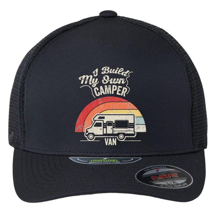 I Build My Own Camper Van Retro Style Flexfit Unipanel Trucker Cap