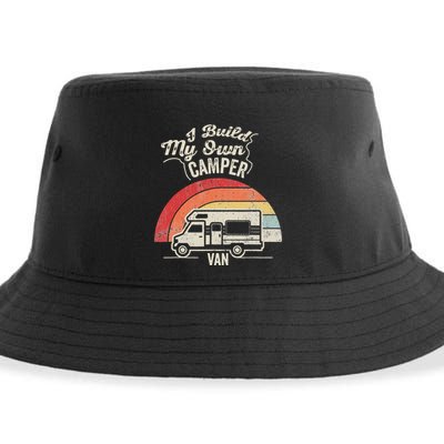 I Build My Own Camper Van Retro Style Sustainable Bucket Hat
