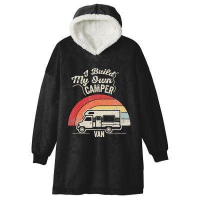 I Build My Own Camper Van Retro Style Hooded Wearable Blanket