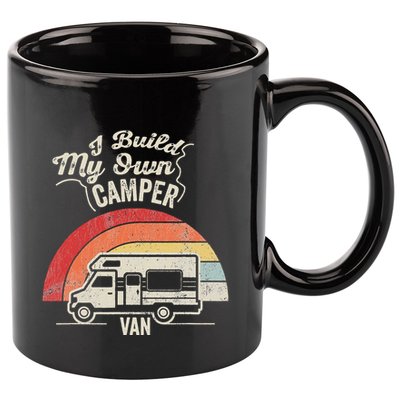 I Build My Own Camper Van Retro Style 11oz C Handle Ceramic Mug
