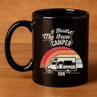 I Build My Own Camper Van Retro Style 11oz C Handle Ceramic Mug