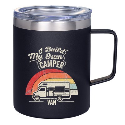 I Build My Own Camper Van Retro Style 12oz Stainless Steel Coffee Mug