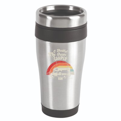 I Build My Own Camper Van Retro Style 16oz Travel Tumbler