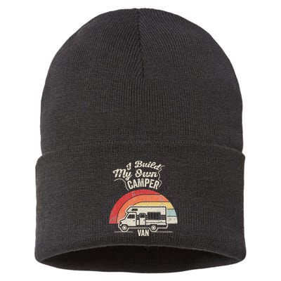 I Build My Own Camper Van Retro Style Sustainable Knit Beanie