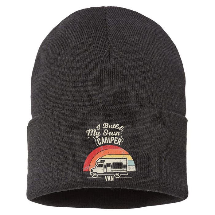 I Build My Own Camper Van Retro Style Sustainable Knit Beanie