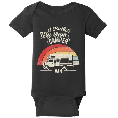 I Build My Own Camper Van Retro Style Baby Bodysuit