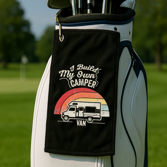 I Build My Own Camper Van Retro Style Golf Towel