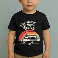 I Build My Own Camper Van Retro Style Toddler T-Shirt