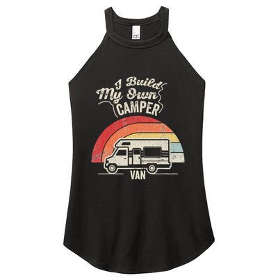 I Build My Own Camper Van Retro Style Women's Perfect Tri Rocker Tank