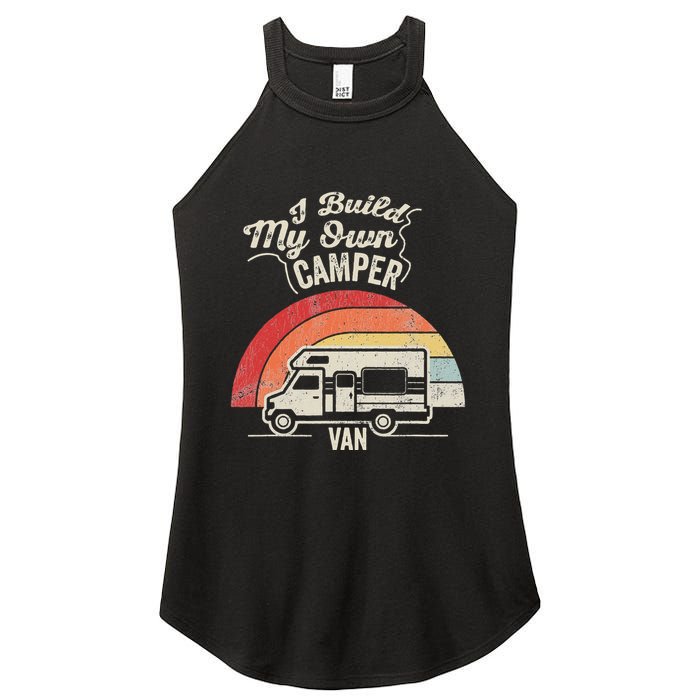 I Build My Own Camper Van Retro Style Women's Perfect Tri Rocker Tank