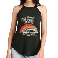 I Build My Own Camper Van Retro Style Women's Perfect Tri Rocker Tank