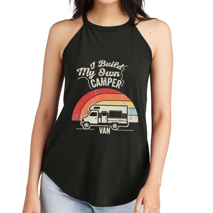 I Build My Own Camper Van Retro Style Women's Perfect Tri Rocker Tank