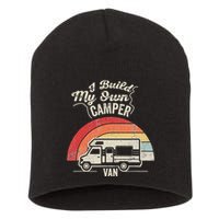 I Build My Own Camper Van Retro Style Short Acrylic Beanie