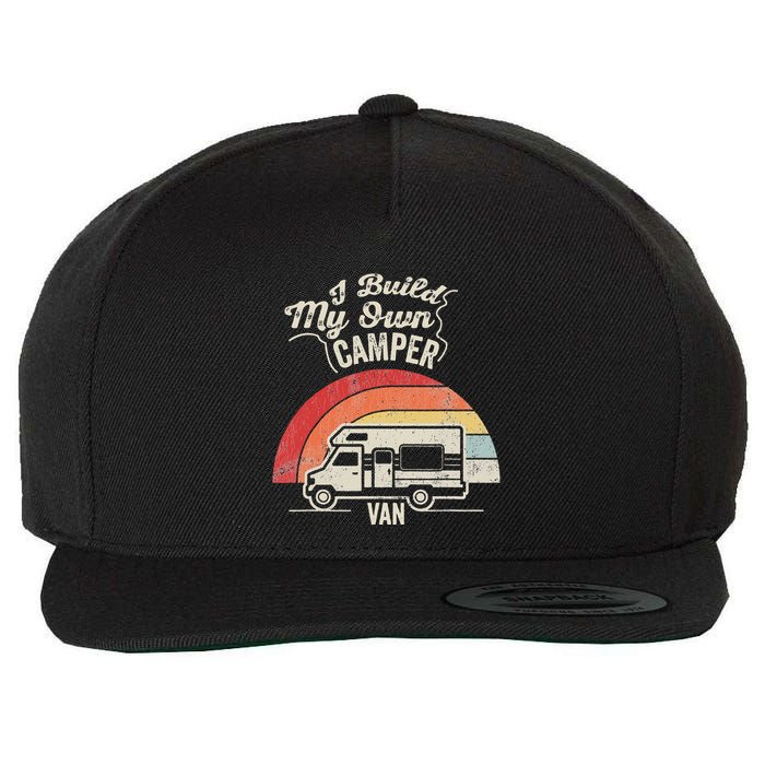 I Build My Own Camper Van Retro Style Wool Snapback Cap