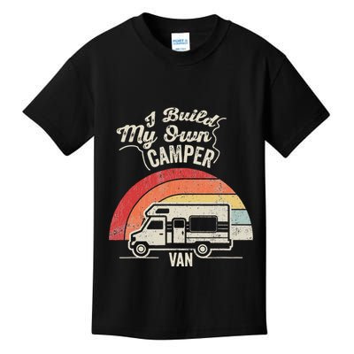 I Build My Own Camper Van Retro Style Kids T-Shirt