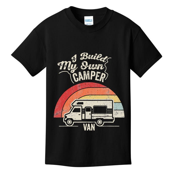 I Build My Own Camper Van Retro Style Kids T-Shirt