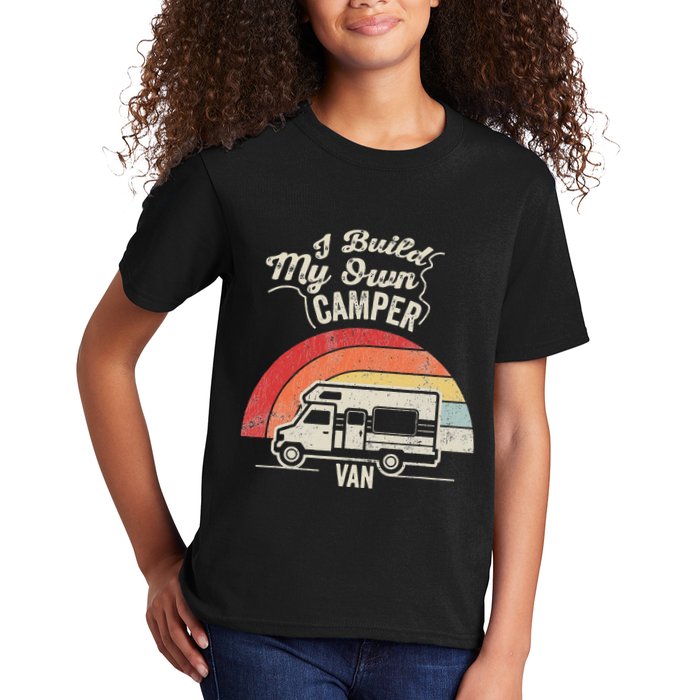 I Build My Own Camper Van Retro Style Kids T-Shirt