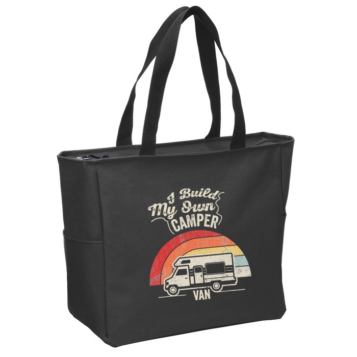 I Build My Own Camper Van Retro Style Zip Tote Bag