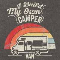 I Build My Own Camper Van Retro Style Cotton Canvas Backpack