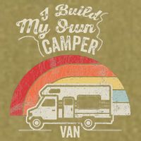I Build My Own Camper Van Retro Style Garment-Dyed Women's Muscle Tee