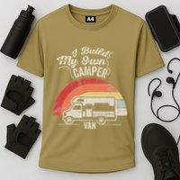 I Build My Own Camper Van Retro Style Performance Shirt