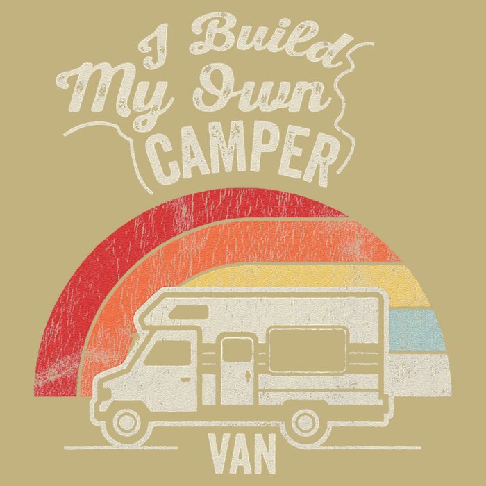 I Build My Own Camper Van Retro Style Button