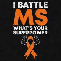 I Battle Ms WhatS Your Superpower Awareness Ribbon Ladies PosiCharge Tri-Blend Wicking Tank