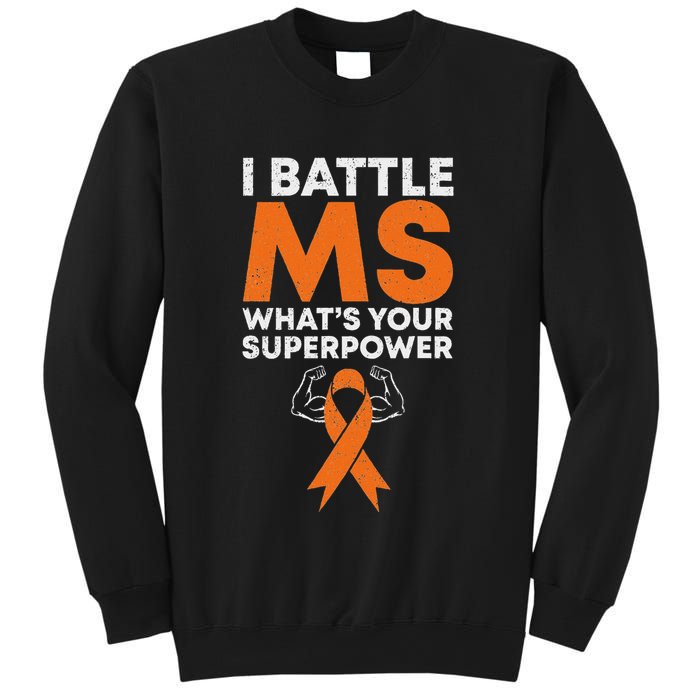 I Battle Ms WhatS Your Superpower Awareness Ribbon Sweatshirt