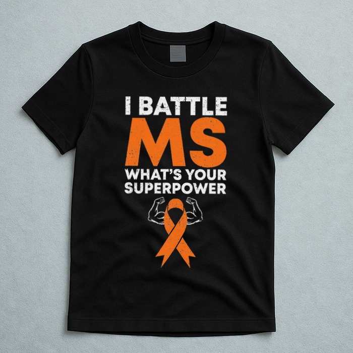 I Battle Ms WhatS Your Superpower Awareness Ribbon T-Shirt