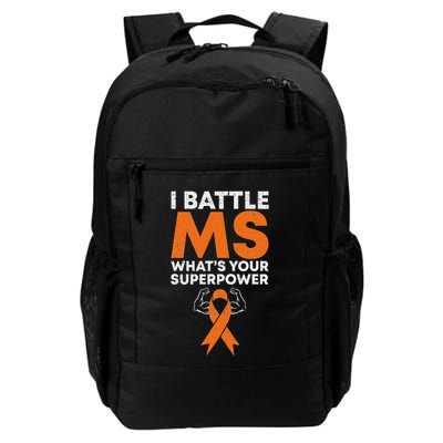 I Battle Ms WhatS Your Superpower Awareness Ribbon Backpack