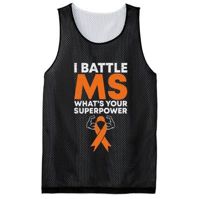 I Battle Ms WhatS Your Superpower Awareness Ribbon Mesh Reversible Basketball Jersey Tank