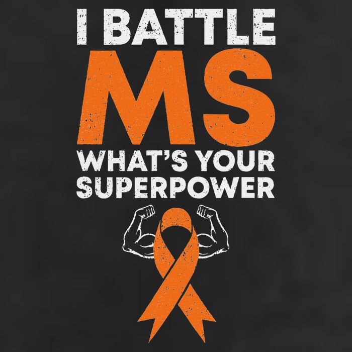 I Battle Ms WhatS Your Superpower Awareness Ribbon 25L Jumbo Tote
